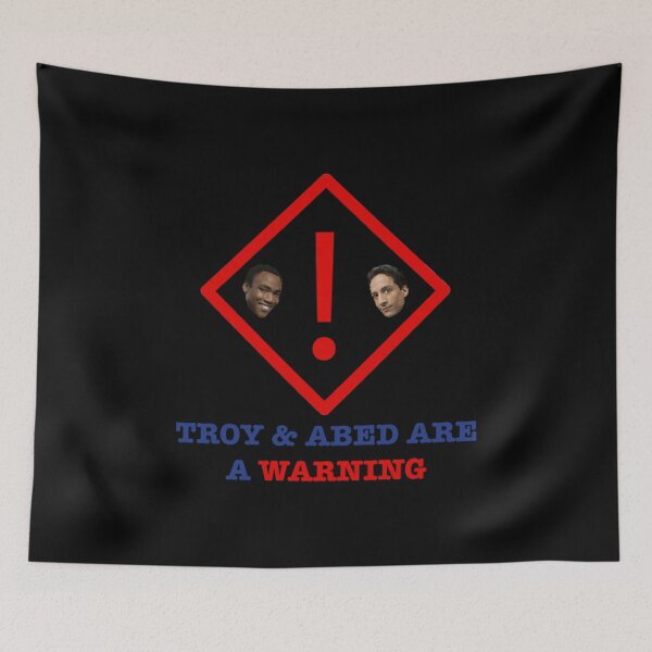 Item preview, Troy and Abed warning sign Community Caution Sign designed and sold by Maxinedecock.