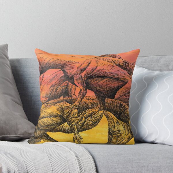Mindbend-Saurus Throw Pillow