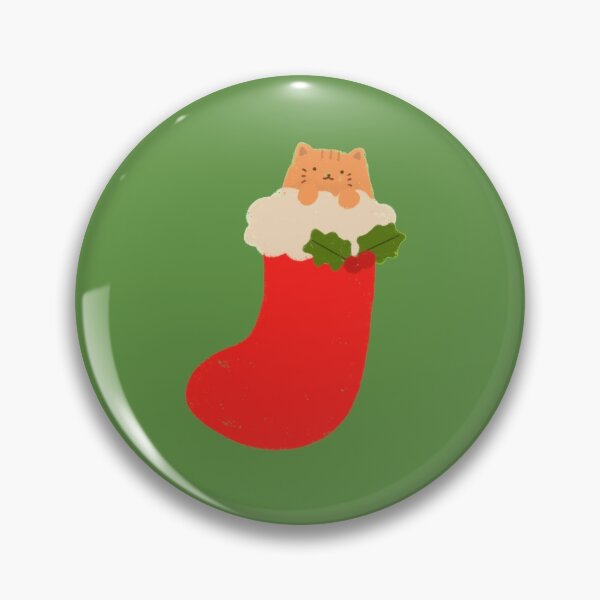 Item preview, Christmas Stocking with Cat designed and sold by ViolettLight.
