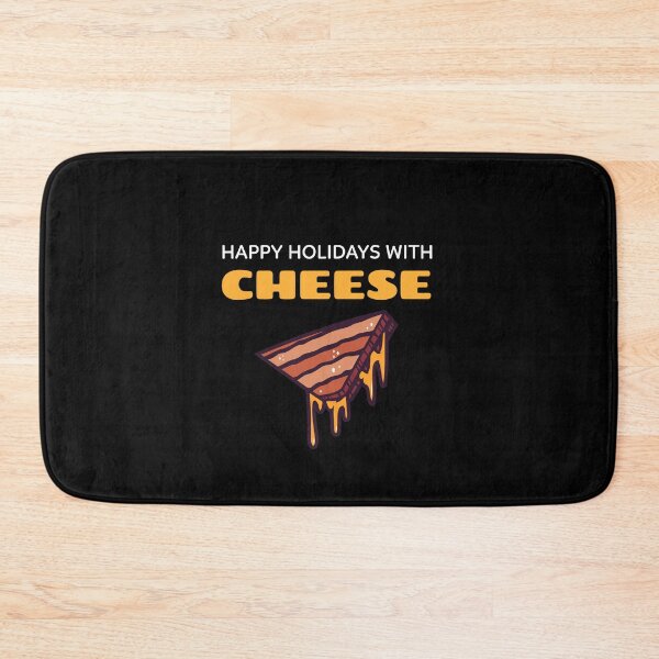 Item preview, Happy Holidays with Cheese designed and sold by FitFabFunny.