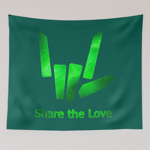 Item preview, High quality Kids Share The Love Green Galaxy Logo designed and sold by LeMonkeyHouse.