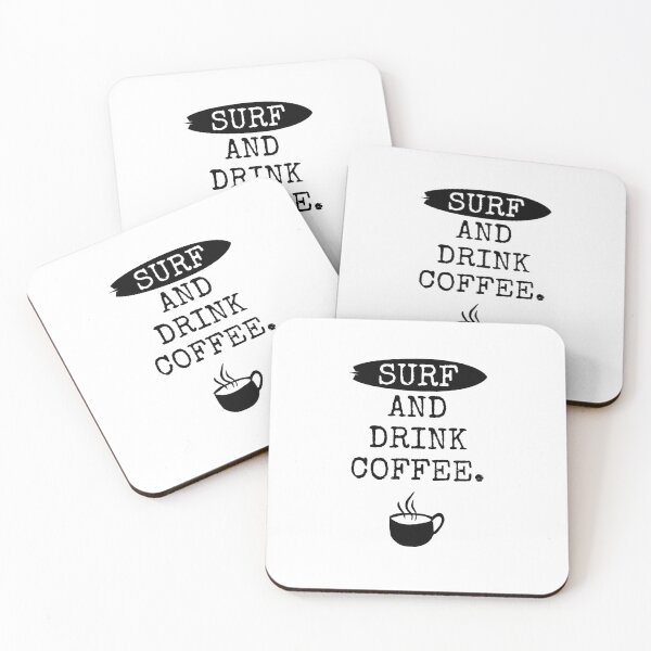 Item preview, Surf and Drink Coffee - Surfer & Coffee Lover Gift designed and sold by Presto Prints Design.