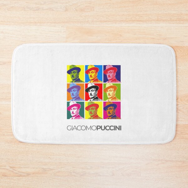 Item preview, Giacomo Puccini pop-art portrait poster designed and sold by CMYKStudio.