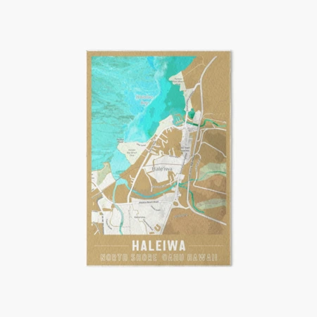Hawaii Haleiwa North Shore Oahu Map