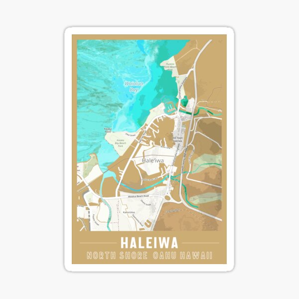 Hawaii Haleiwa North Shore Oahu Map