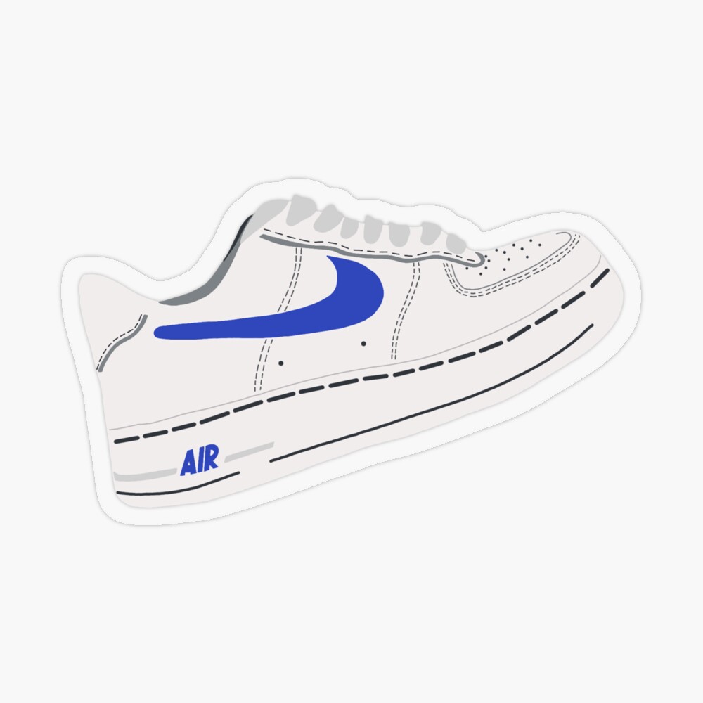 Red Air Force 1 Shoes Sticker for Sale by meeowtine