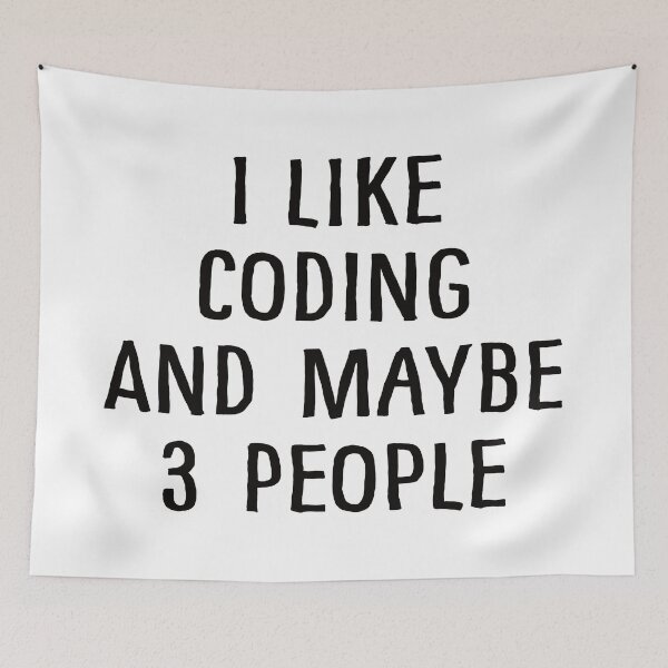 Item preview, I Like Coding and Maybe 3 People designed and sold by teesaurus.