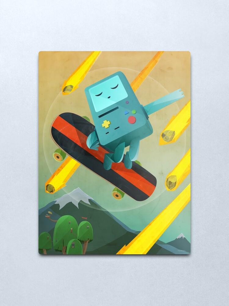 Alternate view of The Robot Who Is Always Fine | Metal Print