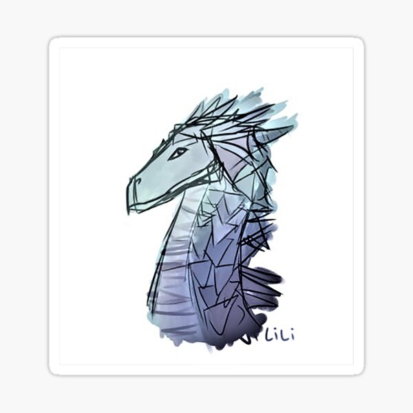 Dragon Bust Sketch Sticker
