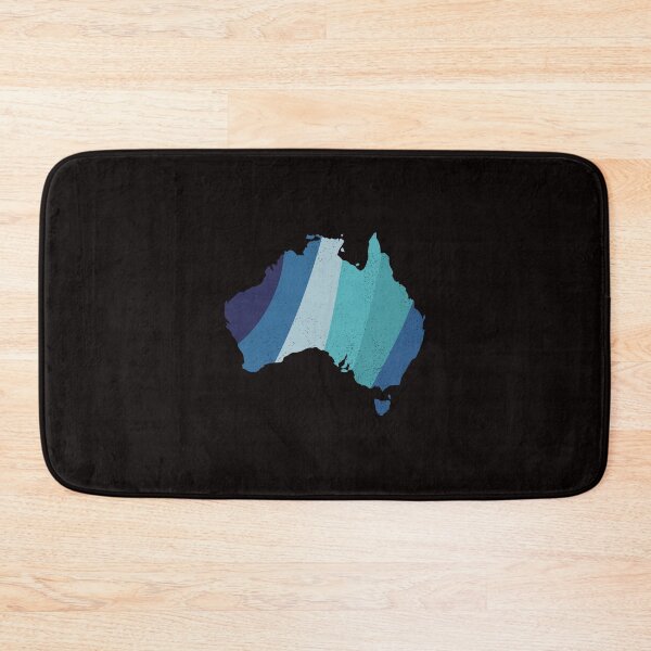 Item preview,  Australia Map Vintage distressed retro blue rainbow Country Outline stripes designed and sold by twicetrader.