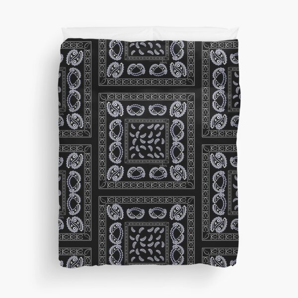 Black Square pattern bandanna style 112820 Duvet Cover