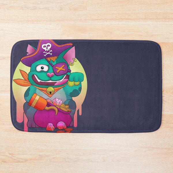 Item preview, Psychedelic Fortune Cat - Pirate designed and sold by psychedelious.