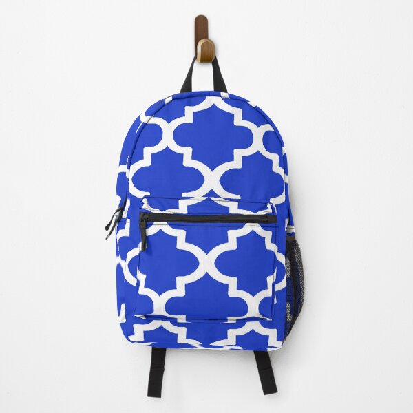 Item preview, Quatrefoil Pattern In White Outline On Royal Blue designed and sold by taiche.