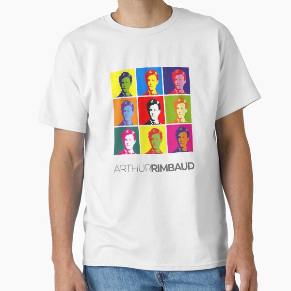 Vista previa del artículo con la obra «Póster con retrato pop art de Arthur Rimbaud», diseñado y vendido por CMYKStudio.