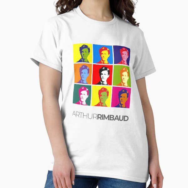 Item preview, Arthur Rimbaud pop-art portrait poster designed and sold by CMYKStudio.
