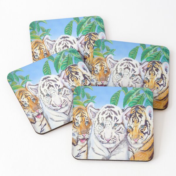 Item preview, Three Cute Tiger Cubs in their Imaginary Kingdom designed and sold by TJHstudio.