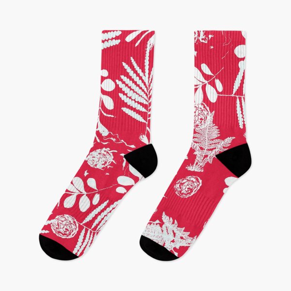 Item preview, Winter Enchanted Garden in White on Red designed and sold by AlteredAtelier.