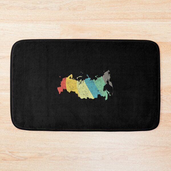 Item preview, Russia Map Vintage distressed retro rainbow stripes designed and sold by twicetrader.