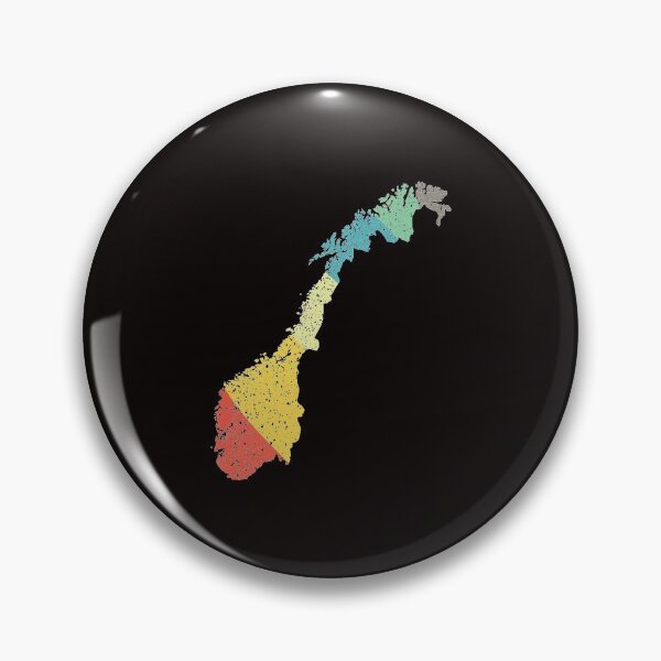 Item preview, Norway Map Vintage distressed Retro rainbow  designed and sold by twicetrader.