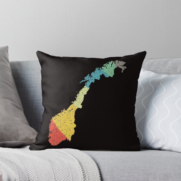 Item preview, Norway Map Vintage distressed Retro rainbow  designed and sold by twicetrader.