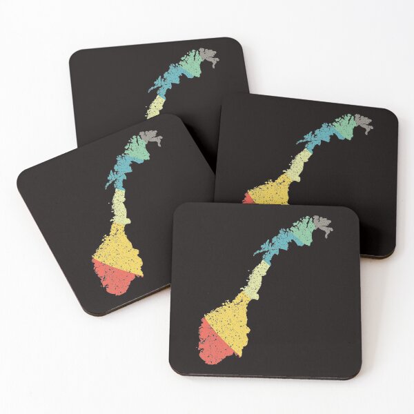 Item preview, Norway Map Vintage distressed Retro rainbow  designed and sold by twicetrader.