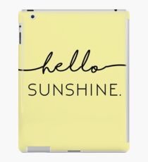 Hello Sunshine in Yellow iPad Case/Skin