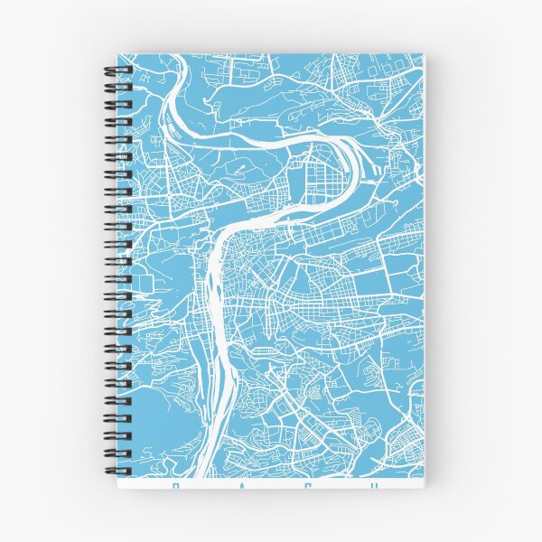 Item preview, Prague map blue designed and sold by mapsart.