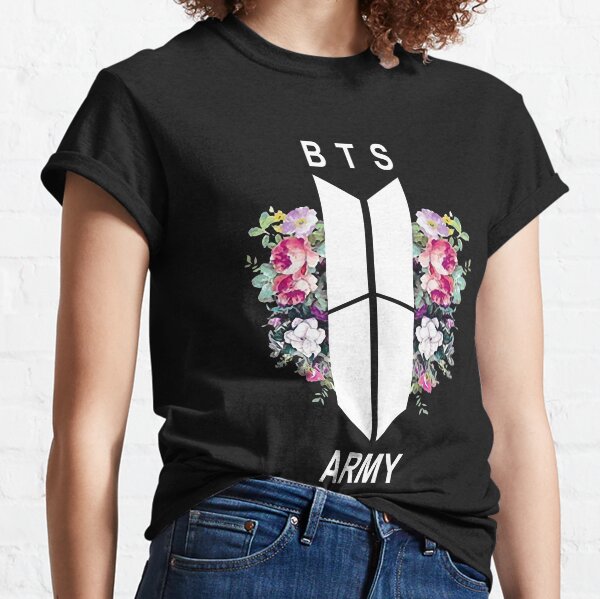BTS shirt beautiful floral Classic T-Shirt