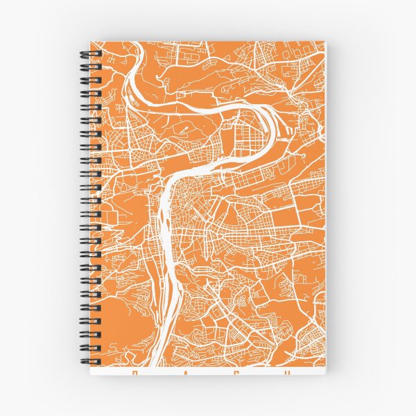 Item preview, Prague map orange designed and sold by mapsart.