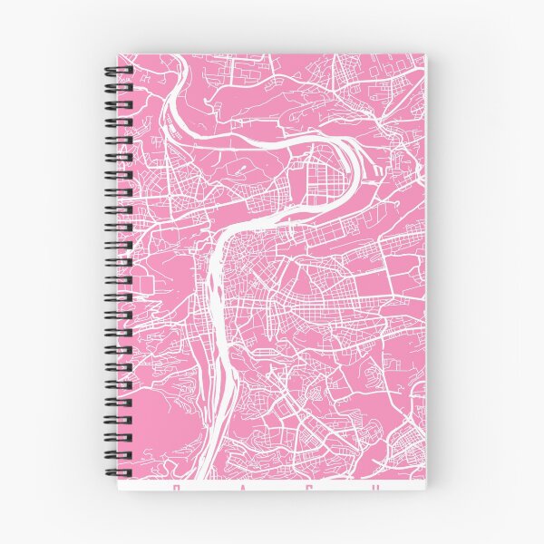 Item preview, Prague map pink designed and sold by mapsart.
