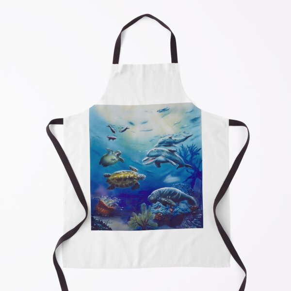 Item preview, Bottlenose Dolphins, Turtles and Manatee Playing in the Ocean designed and sold by TJHstudio.