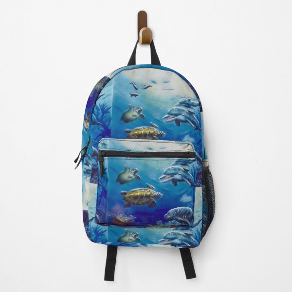 Item preview, Bottlenose Dolphins, Turtles and Manatee Playing in the Ocean designed and sold by TJHstudio.