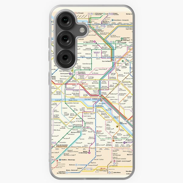 Item preview, Paris Subway Map designed and sold by JanaMals.