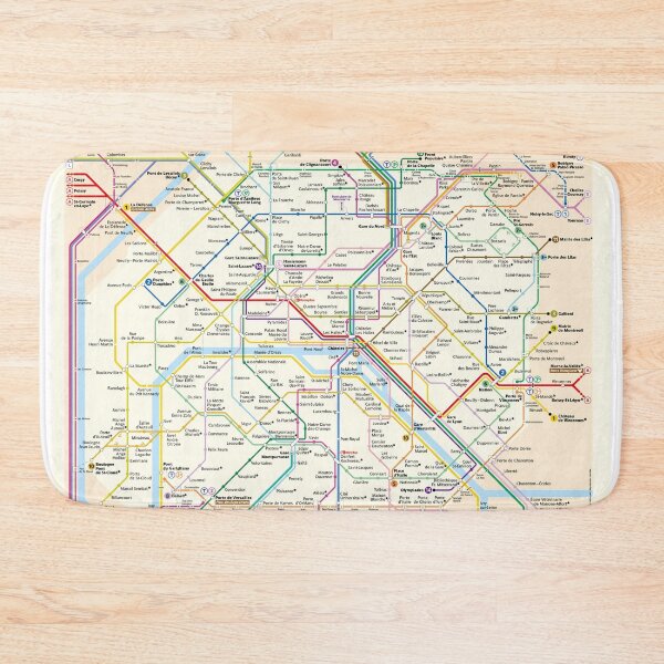Item preview, Paris Subway Map designed and sold by JanaMals.