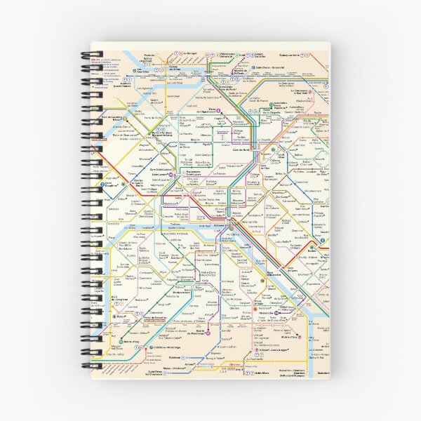 Item preview, Paris Subway Map designed and sold by JanaMals.