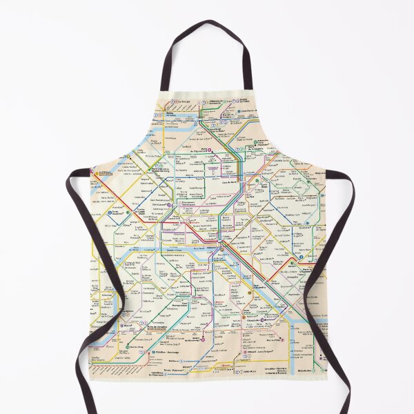 Item preview, Paris Subway Map designed and sold by JanaMals.