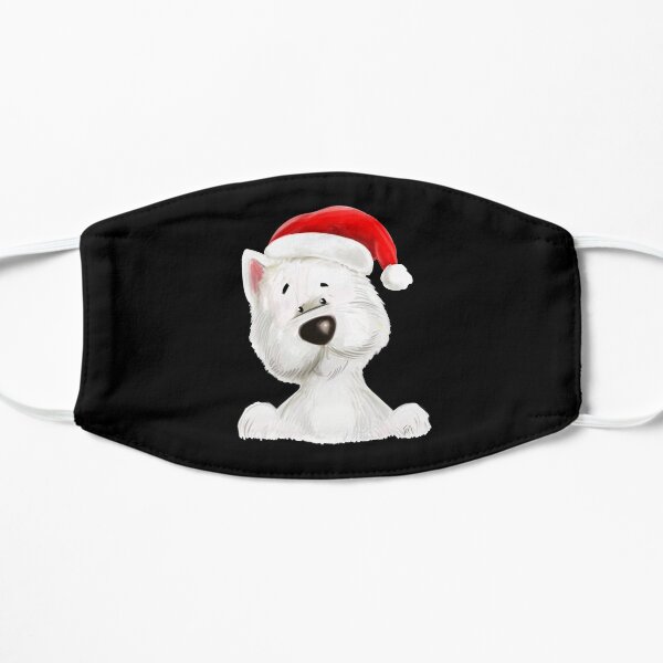 Santa Westie face Mask Mask