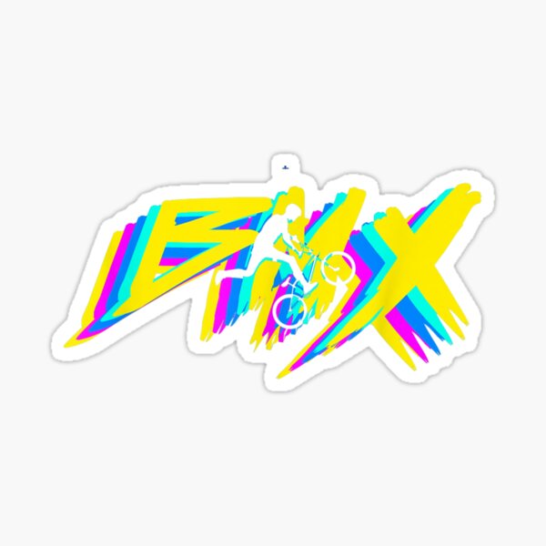 BMX Bike Bicycle Rider Racing Stunts 80s 90s Sticker