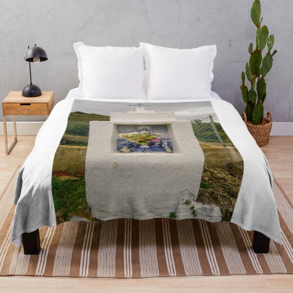 Item preview, A Traditional Roadside Shrine with Holy Mary on Azulejos designed and sold by AWomanAfoot.