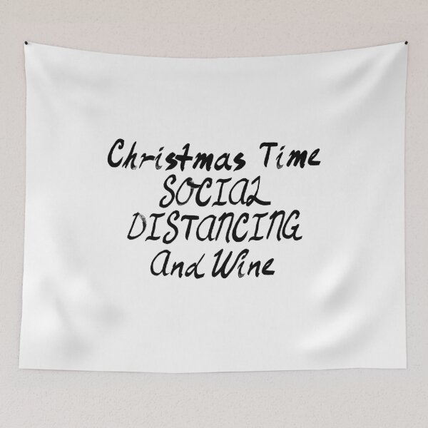 Item preview, Quarantined Christmas Time Social Distancing and Wine! designed and sold by ChibiSekai.