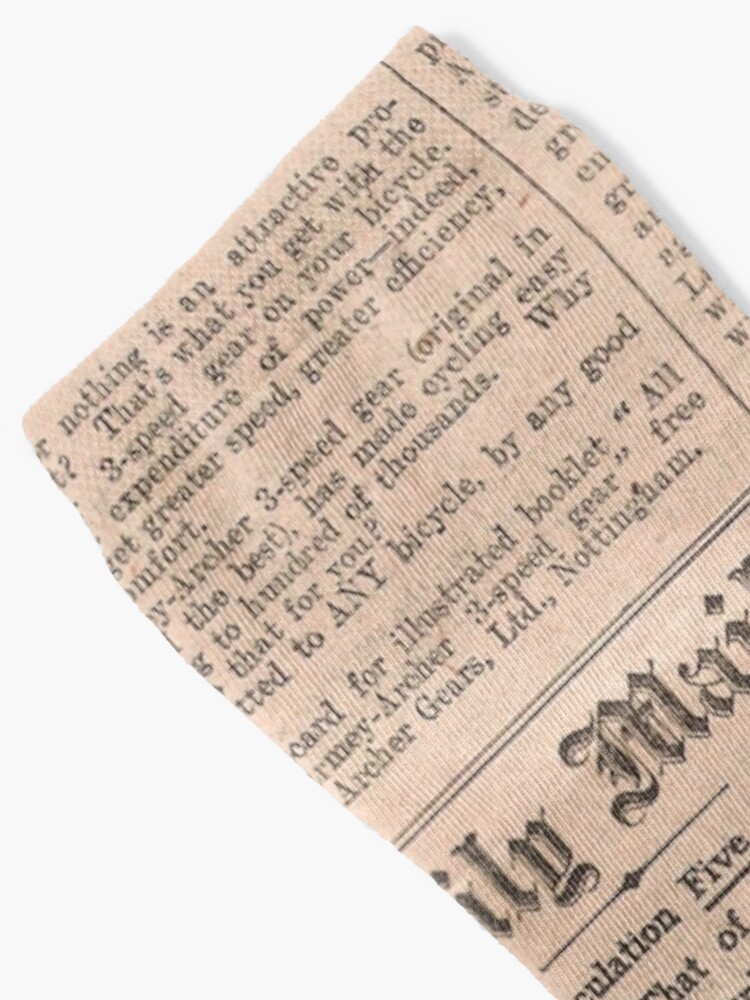 Alternate view of Historical #Old #Newspaper #OldNewspaper #HistoricalNewspaper Socks