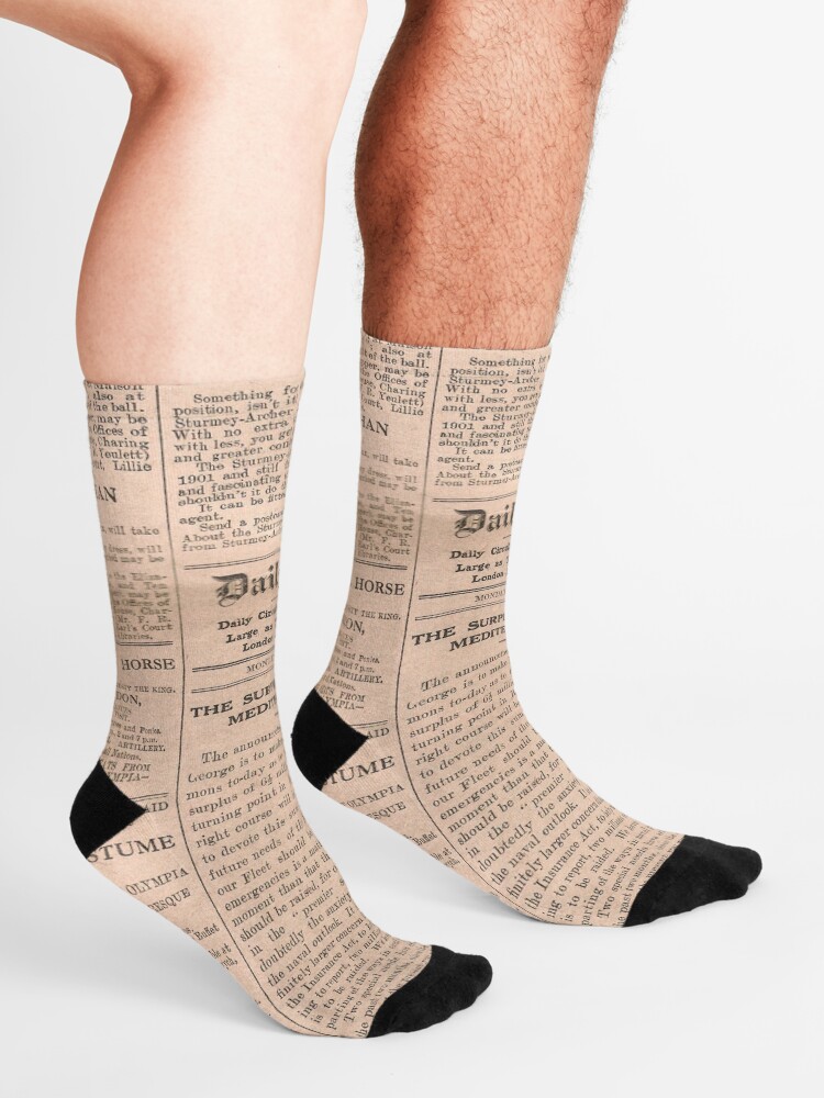 Alternate view of Historical #Old #Newspaper #OldNewspaper #HistoricalNewspaper Socks