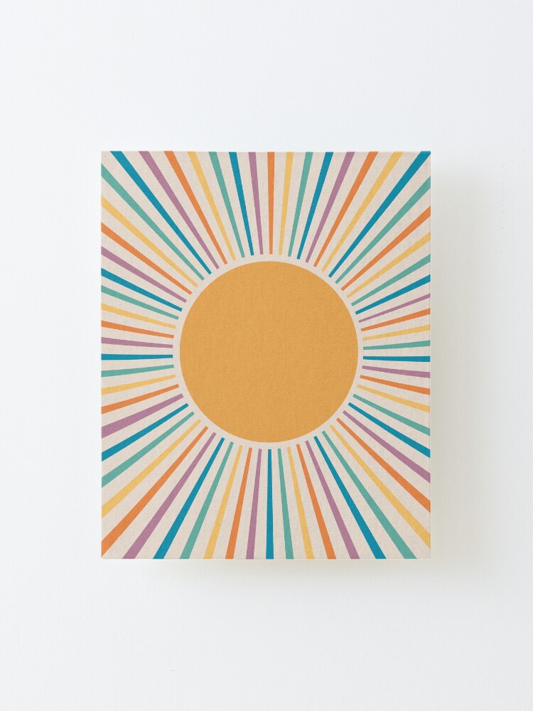 Alternate view of Retro Sun II Mounted Print