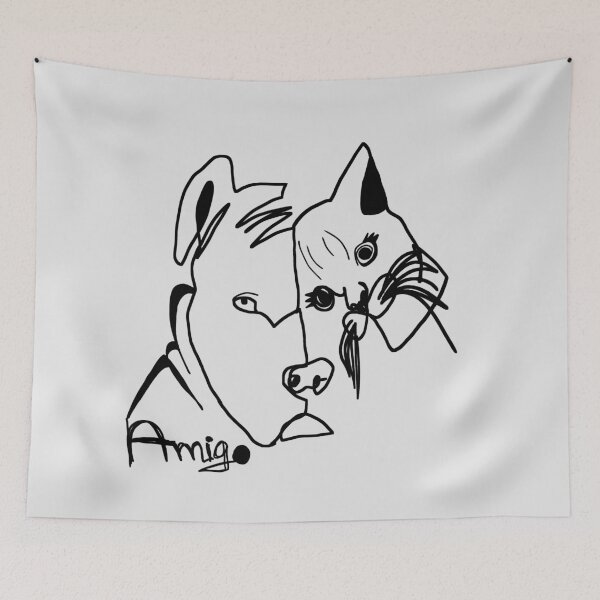 Artikelvorschau, Amigo Cat Dog - Originalgemälde entworfen und verkauft von OMdesign10.