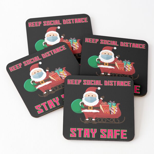 Item preview, Santa keep social distance stay safe new design for unique gifts  designed and sold by Cardio Boutique.