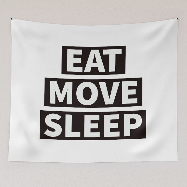 Item preview, Eat sleep move (white)  designed and sold by cute105.