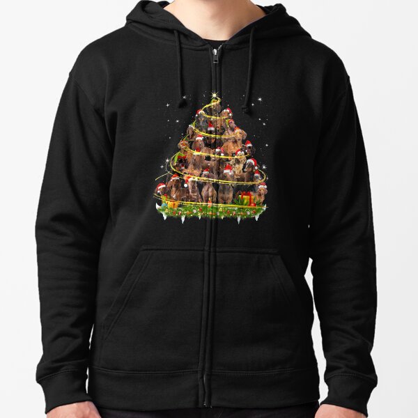 christmas tree zip up hoodie