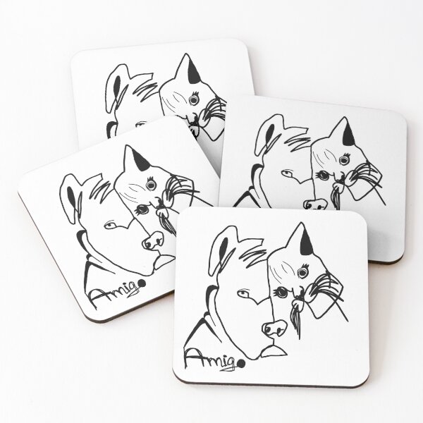 Artikelvorschau, Amigo Cat Dog - Originalgemälde entworfen und verkauft von OMdesign10.