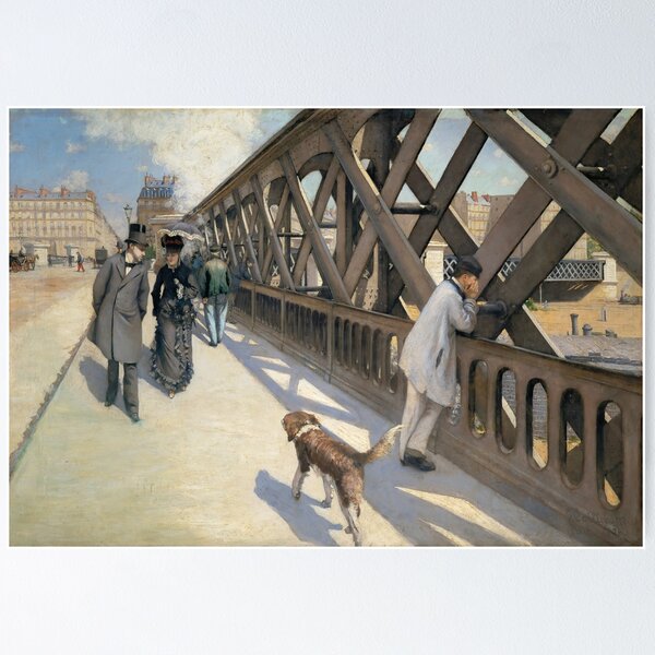Aperçu de l'œuvre Gustave Caillebotte - Le Pont de l'Europe (1876) créée et vendue par HistoryRestored.