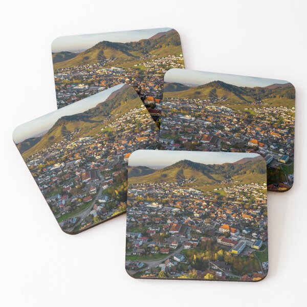 Item preview, Colorful landscape aerial view of little village Kappelrodeck in Black Forest mountains. Beautiful medieval castle Burg Rodeck. designed and sold by Alexander Sorokopud.